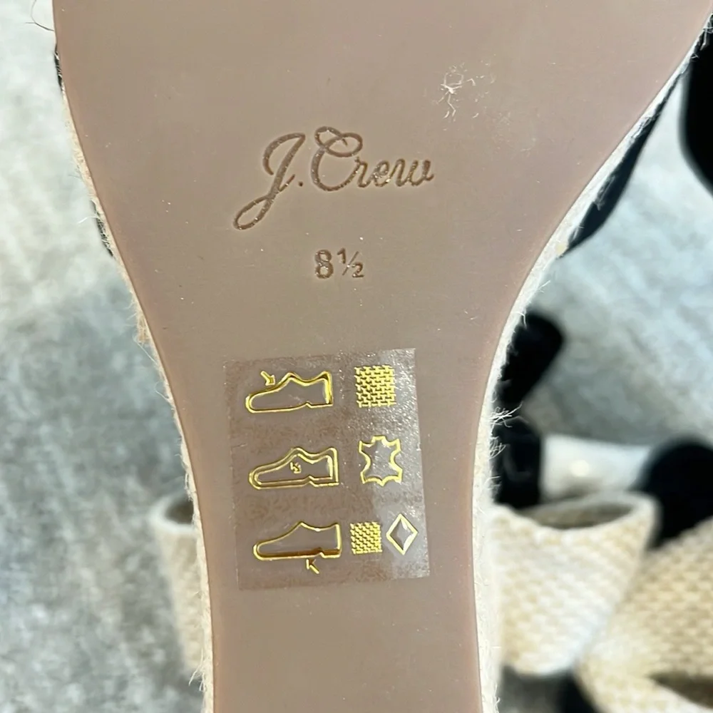NWT J Crew Lace Up Espadrille Wedges